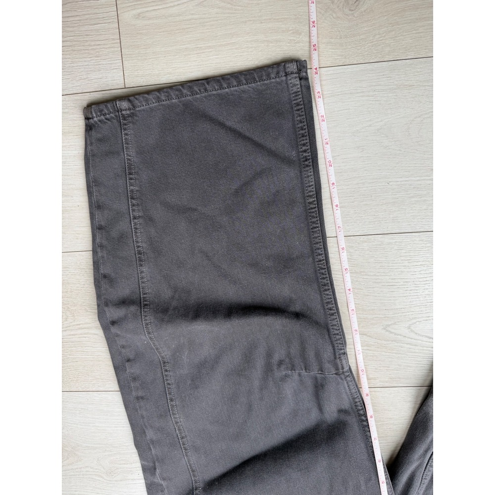 Zara Wide Leg Jeans Charcoal Gray High Rise Relaxed Denim Womens Size 6 28 - Picture 3 of 5